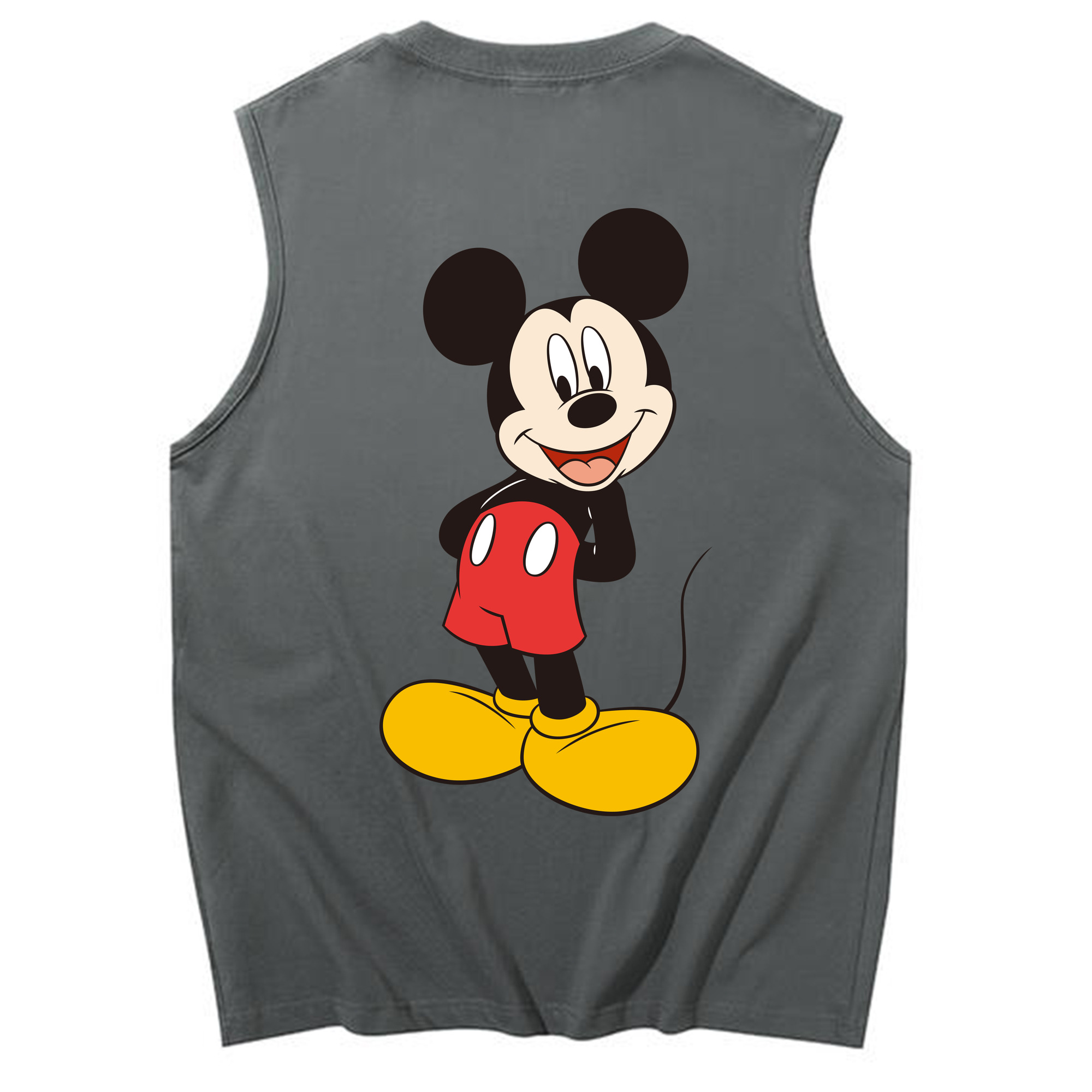 ミッキーマウス Mickey Mouse コットン100％タンクトップ（背面プリント）
